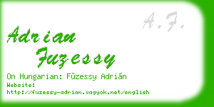 adrian fuzessy business card