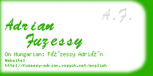 adrian fuzessy business card